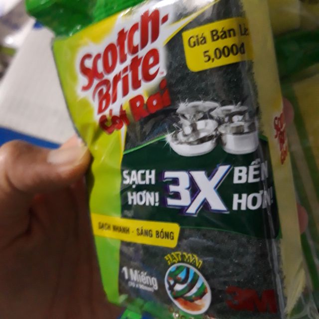 6 miếng rửa chén bát cọ xoong Scotch Brite