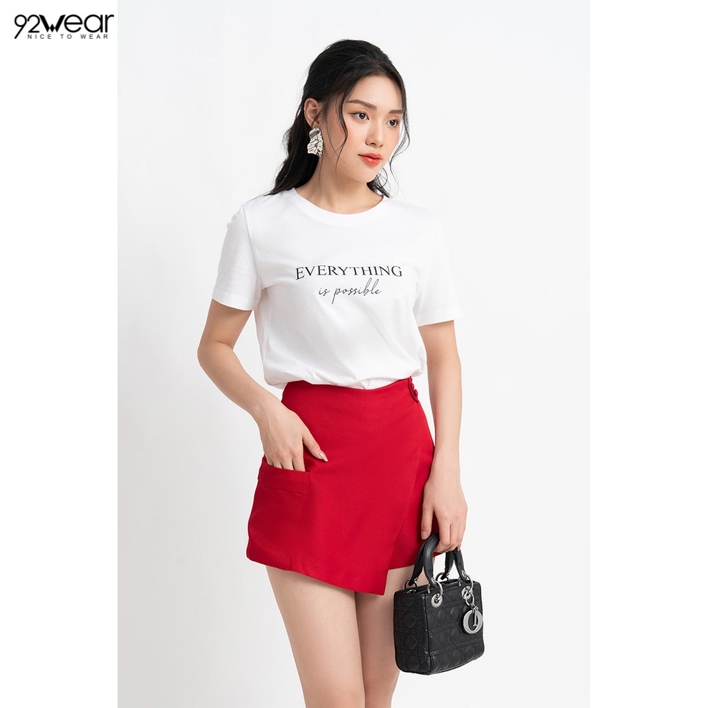 Quần short nữ 92WEAR 4 MÀU, đủ size, sooc xẻ tà túi ốp SVW0836 | BigBuy360 - bigbuy360.vn