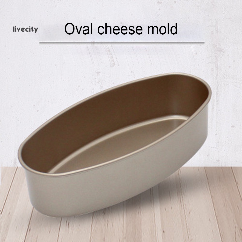Khuôn nướng bánh phô mát tự làm bằng kim loại chống dính hình oval
