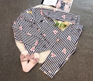 Bộ mặc nhà pyjama lụa pink panther