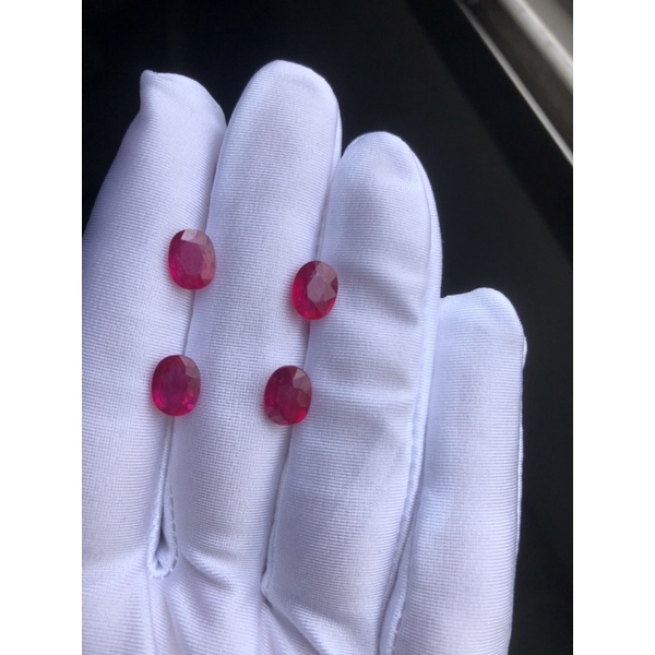 Ruby mài giác oval