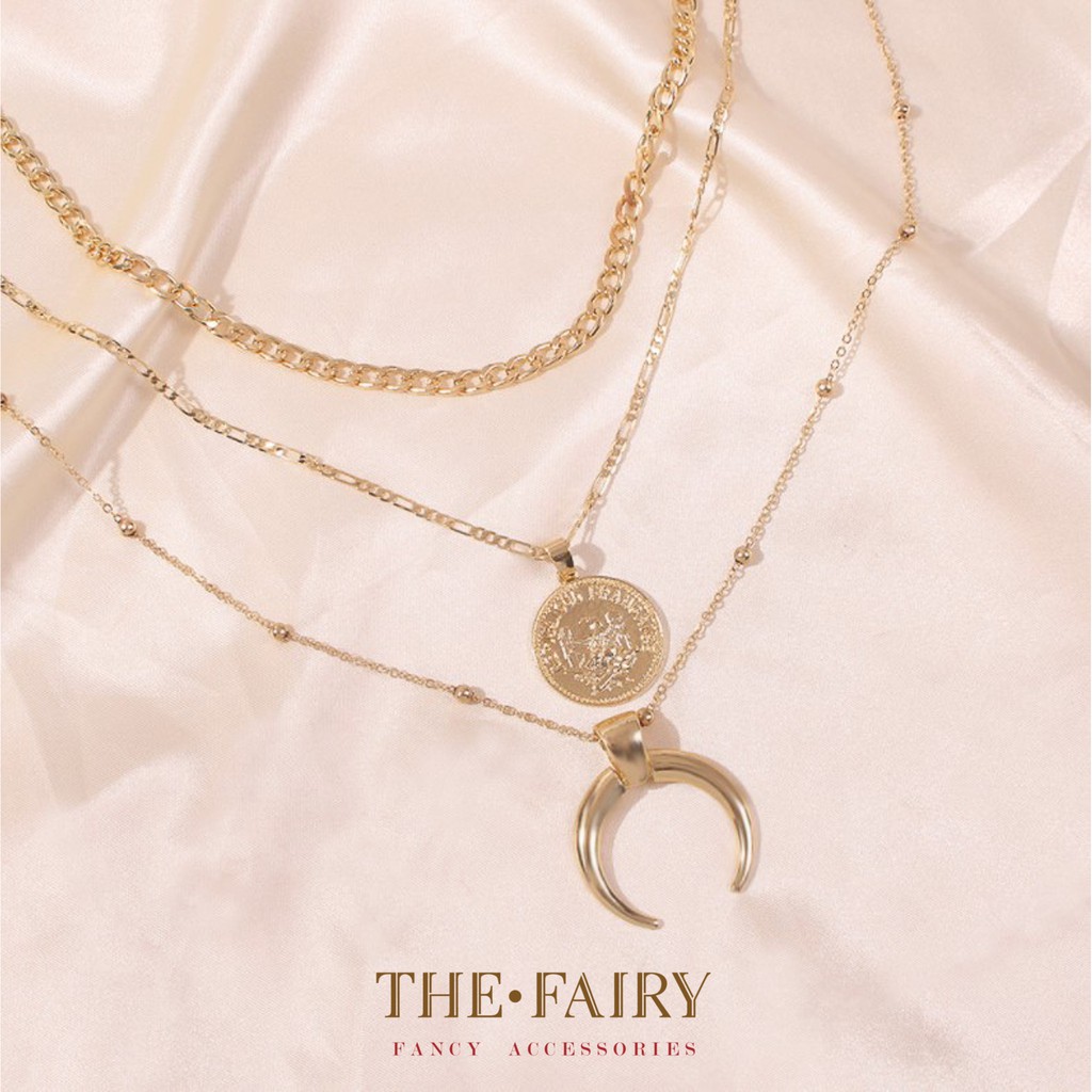 Dây chuyền 3 lớp charm khác nhau [ DC09 ]