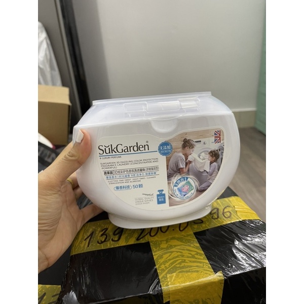Viên Giặt Xả SUK GARDEN Nội Địa Trung Siêu Thơm 50 Viên Mẫu Mới - Cáo Đeo Nơ