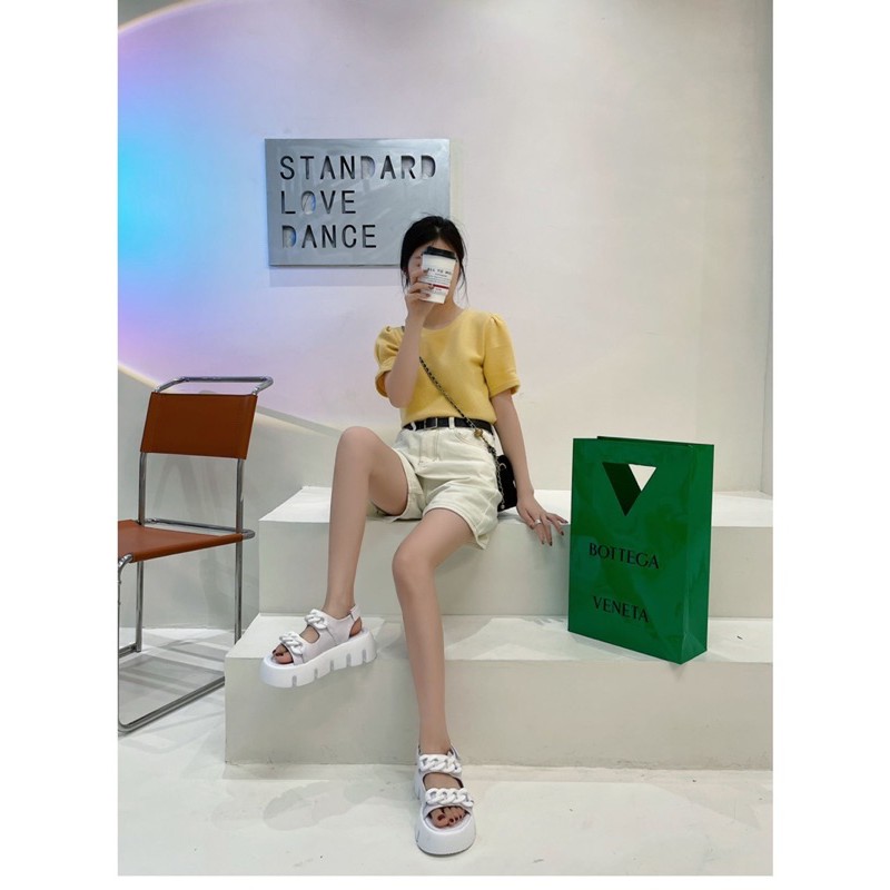 ORDER- Sandal Đế Cao Phối Xích 3 Màu D20
