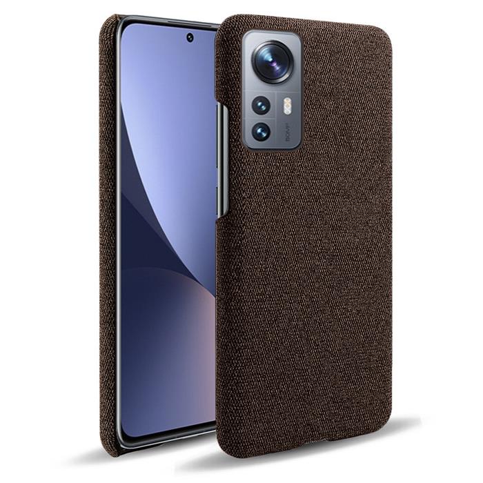 Ốp Điện Thoại Mặt Vải Phối Da + Vải Canvas Mỏng Có Thể Làm Giá Đỡ Bảo Vệ Cho Xiaomi Mi 12 Pro