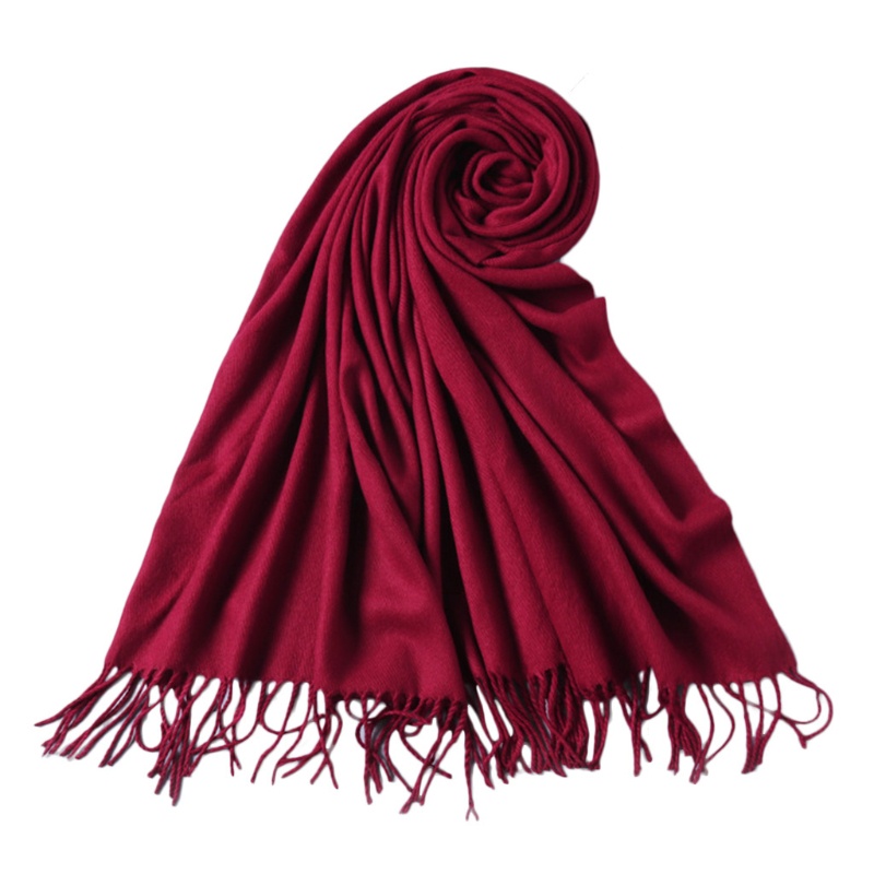 Khăn Choàng Cổ Vải Cashmere Phối Tua Rua Thời Trang Mùa Đông Cho Nam Và Nữ