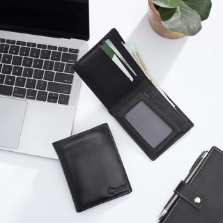 Bóp ví nam đứng trơn da bò thật (100%)