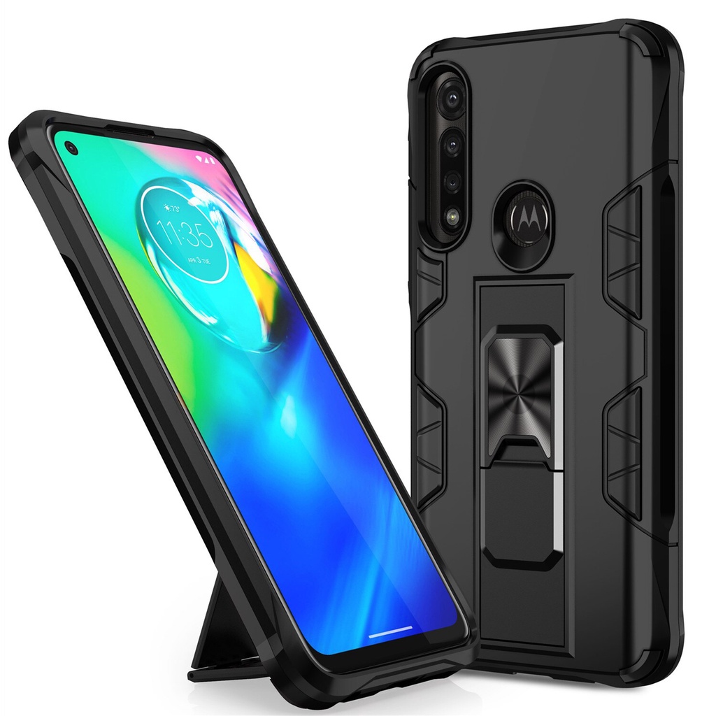 Ốp Điện Thoại Kiểu Giáp Chống Sốc Kèm Giá Đỡ Từ Tính Cho Motorola Moto G7 E E7 E6 Plus P40 Power E5 Play One Zoom Pro Action Z4