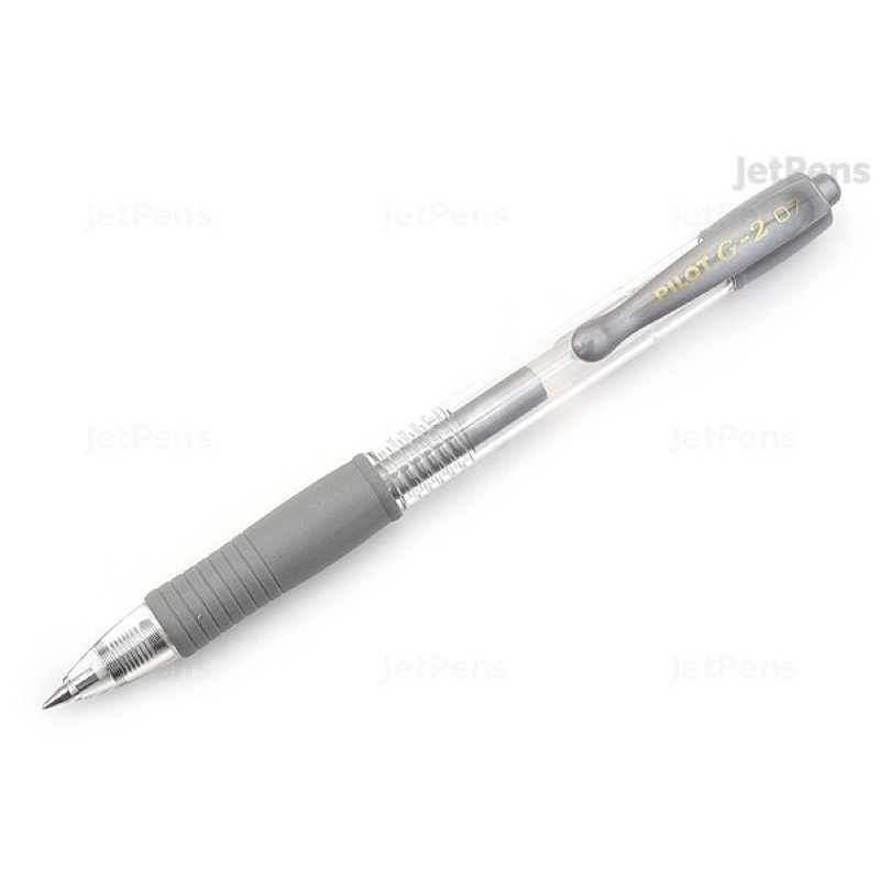 Bút bi Pilot G2 Gel Pen - 0.7 mm - Metallic Silver -Mỹ