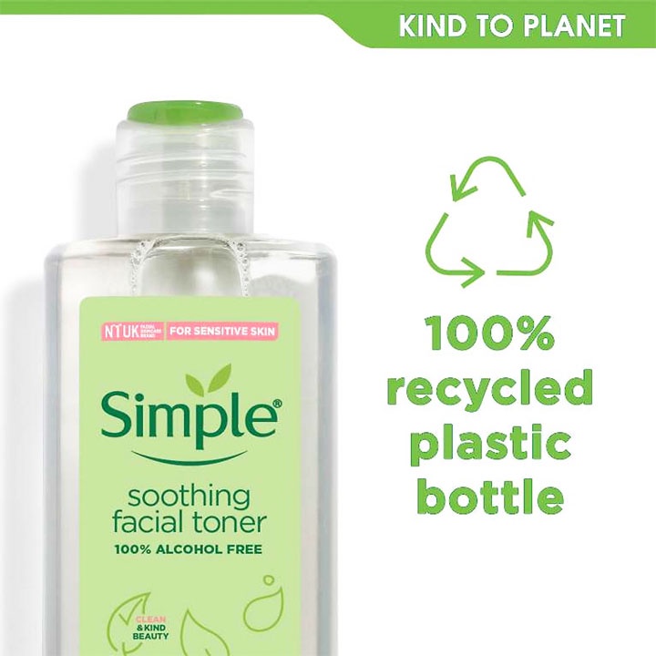 Toner Simple, Nước Hoa Hồng Soothing Facial cân bằng ẩm cho da 200ml