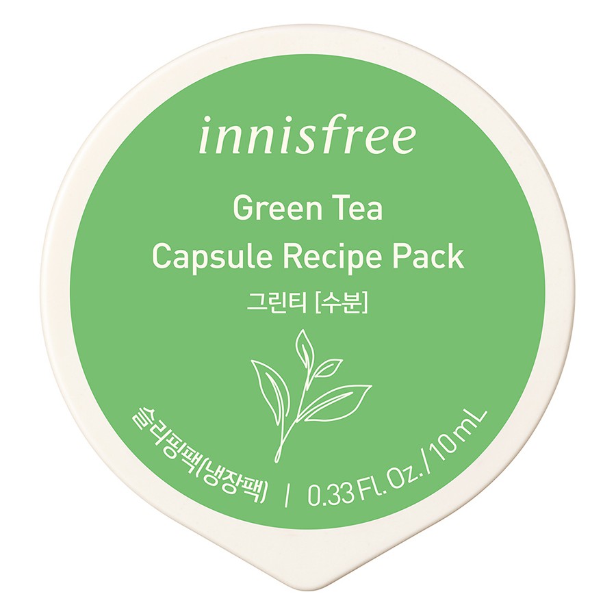 Mặt nạ ngủ dạng hủ từ trà xanh innisfree Capsule Recipe Pack Green Tea 10ml [CAM KẾT HÀNG CHÍNH HÃNG]
