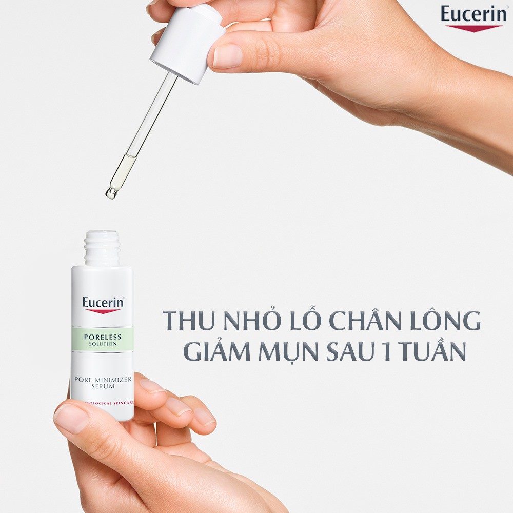 COMBO Tinh chất thu nhỏ lỗ chân lông Eucerin Proless Minimizer Serum 30ml + Sữa rửa mặt Acne-oil Control 150gr