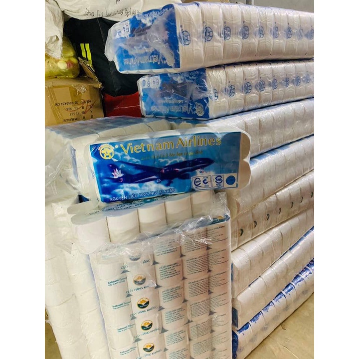 Bịch Giấy Vệ Sinh H.à.ng Không Cao Cấp 3 Lớp Không Lõi, 100% Nguyên Liệu Nhập Ngoại, 10 Cuộn