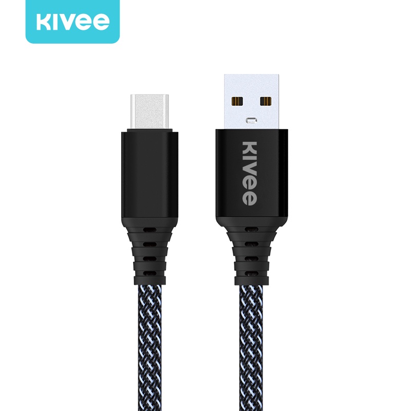 KIVEE-CH051 Dây cáp sạc nhanh 2.1A bện nylon chất lượng cao Micro USB Type C ip