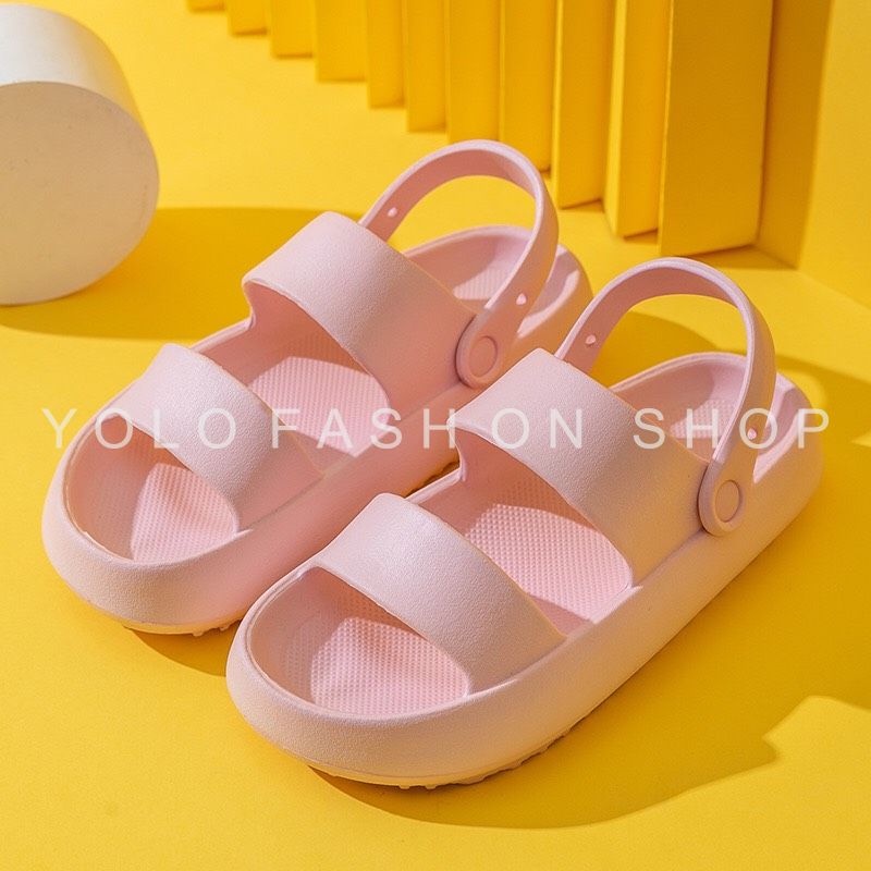 Sandal học sinh nữ độn đế 3p quai ngang thời trang cá tính siêu nhẹ siêu bền êm chân đi nước thoải mái-SB23