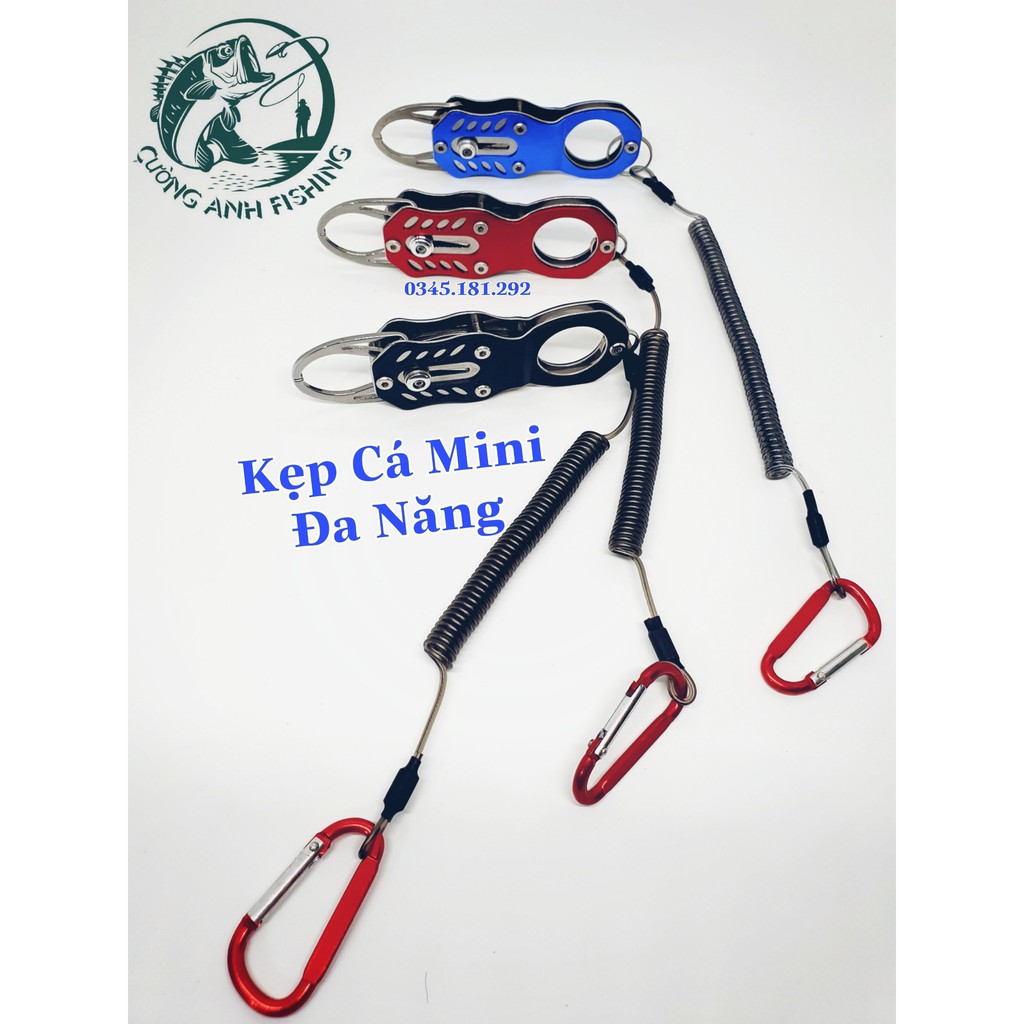 Kẹp Cá Mini Titan  Bằng Hợp Kim Nhôm Kèm Dây Đeo Tiện Dụng - phụ kiện Câu Lure