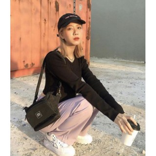 THF ÁO CROPTOP NÚT DÀI TAY THUN GÂN C1-1