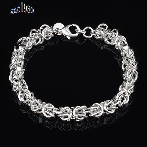 Vòng Đeo Tay BạC 925 ThiếT Kế PhốI Dây MóC XíCh ThờI Trang Cho Nữ