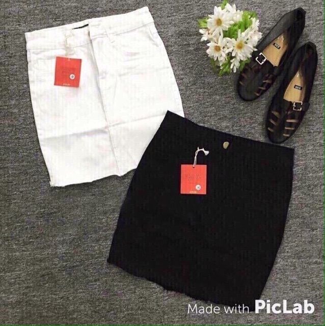 Chân váy kaki jean trơn