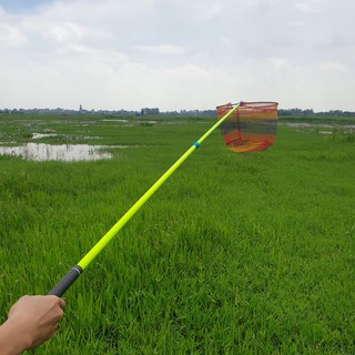 alo Combo cán vợt câu cá cacbon 2m1,2m4 và vành vợt 40cm siêu bền