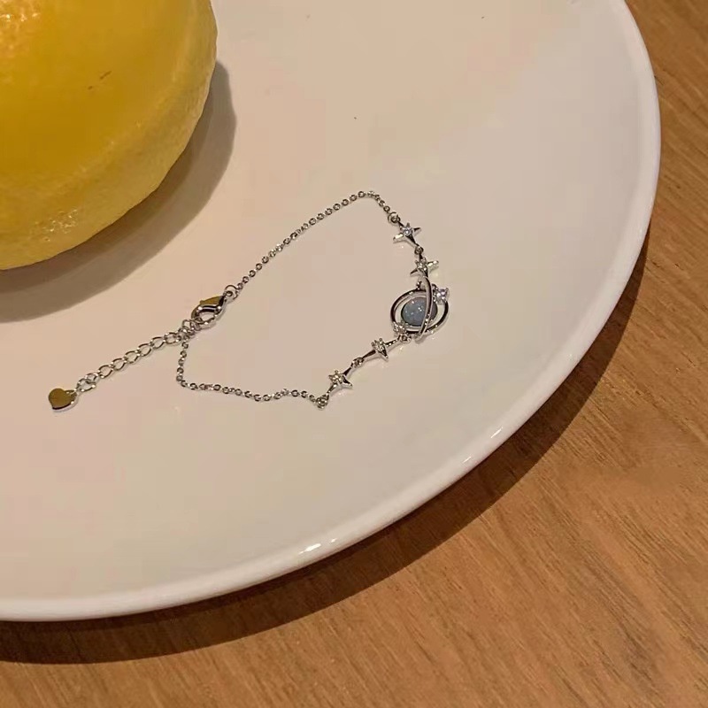 Vòng Đeo Tay Họa Tiết Hành Tinh Xanh Dương Thời Trang Phong Cách hip hop Đơn Giản Ngọt Ngào Cho Nữ