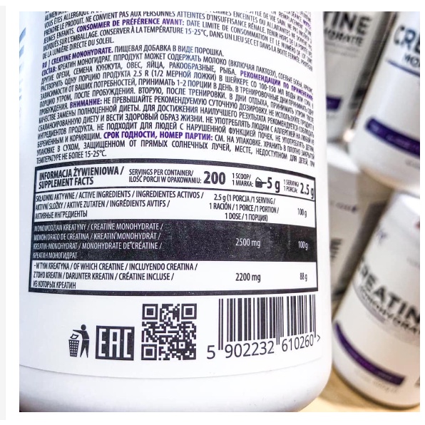 [Có bảo hành] [Chính hãng] OSTROVIT CREATINE, TĂNG SỨC MẠNH CƠ BẮP - HỘP 300g - 500g tại Whey Sinh Viên Hải Phòng