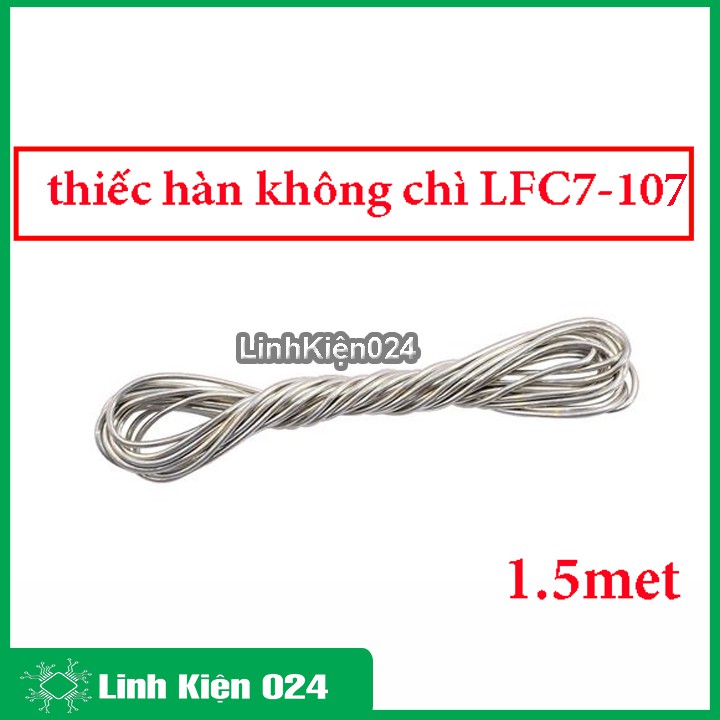 Thiếc hàn không chì hàn quốc cuộn 1,5 mét - 0.8mm LFC7-107