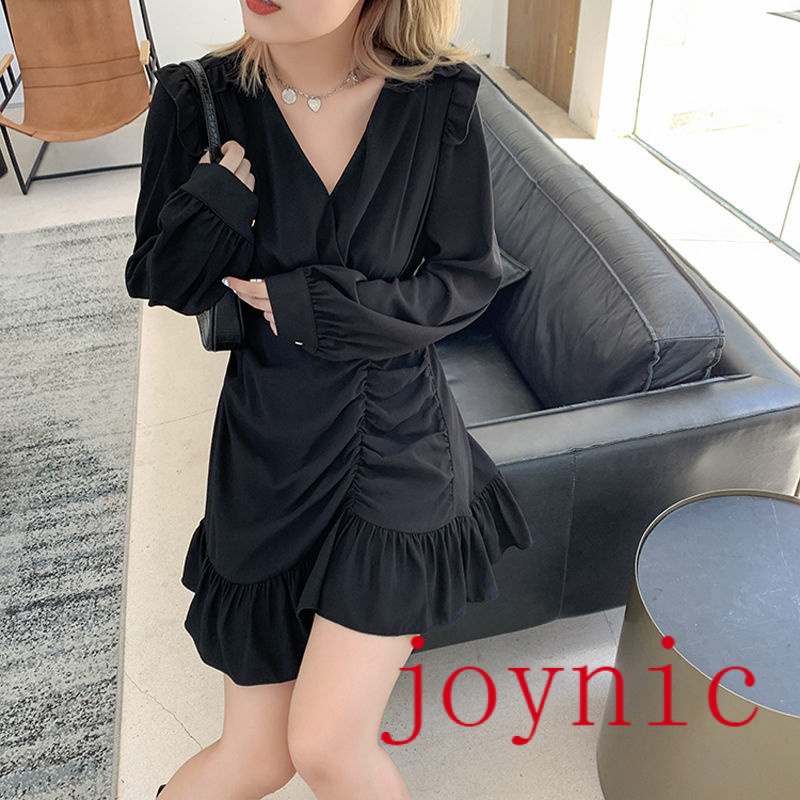 Đầm nữ tay dài cổ tròn phong cách Hàn Quốc thời trang cho nữ | BigBuy360 - bigbuy360.vn