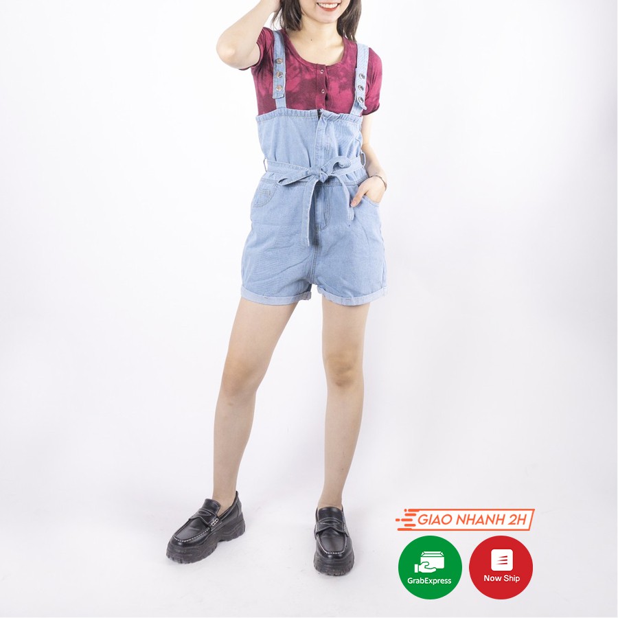 [Mã FAMALLT5 giảm 15% đơn 150K] Quần yếm jean nữ GENZ phong cách Ulzzang ZWJ025 | BigBuy360 - bigbuy360.vn