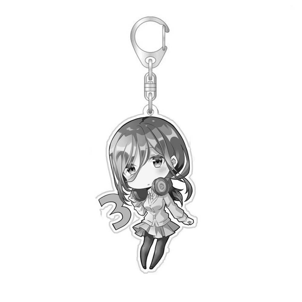 Móc Chìa Khóa Xe Hơi Hình Cô Gái Anime DARON Nakano Miku Gotoubun No Hanayome Dễ Thương