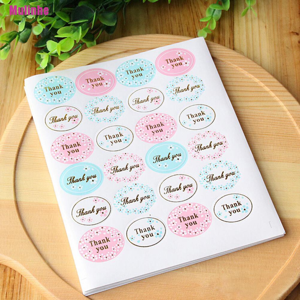 Bộ 24 Miếng Dán Hình Oval Màu Vàng In Chữ THANK YOU Độc Đáo Trang Trí Tiệc Cưới