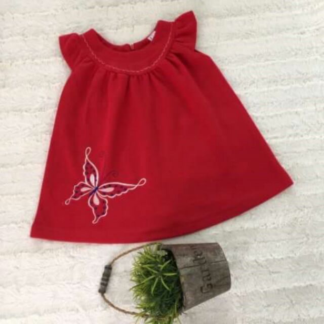 Váy dạ hiệu mity. Hình thêu bướm (sz 5+6 tuổi)
