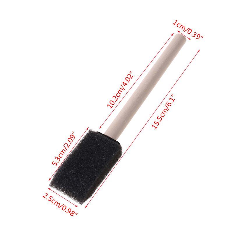 Set 25 / 50 Cọ Xốp Có Tay Cầm Dùng Để Vệ Sinh Vết Bẩn Khi Sơn Móng Nghệ Thuật