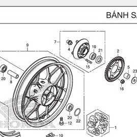 PHỚT CÙI DĨA  / PHỚT BÁNH WINNER ZIN HONDA