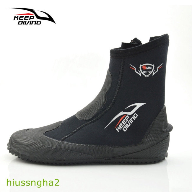 Giày Boot Đi Lặn Biển Chất Liệu Cao Su Tổng Hợp Chống Lạnh Dày 5mm