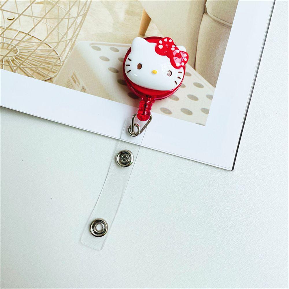 Kẹp Giữ Thẻ ID / Thẻ ID Họa Tiết Hoạt Hình My Melody Có Thể Thu Gọn Cho Học Sinh Giá Đỡ
