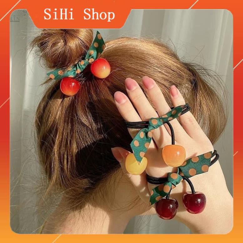 Dây buộc tóc, cột tóc trái cherry siêu HOT