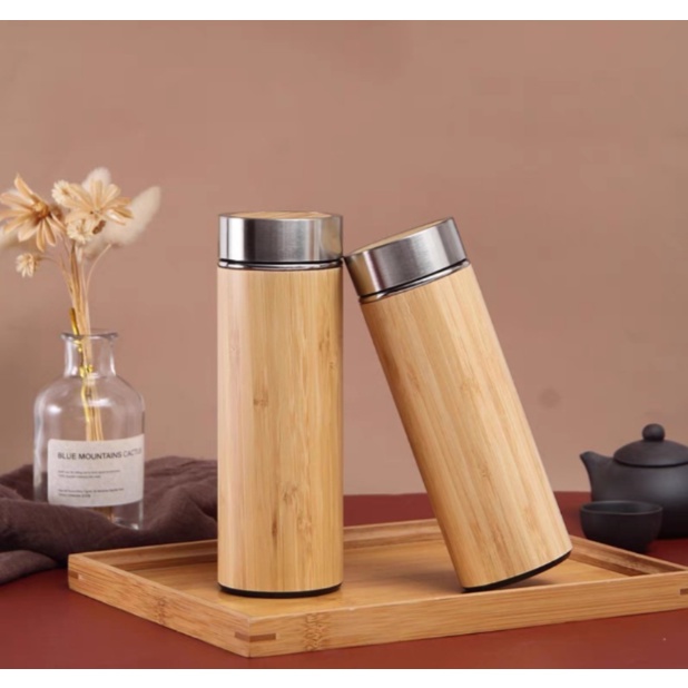 Bình giữ nhiệt cao cấp bằng tre thiên thiện môi trường 3 kích cỡ