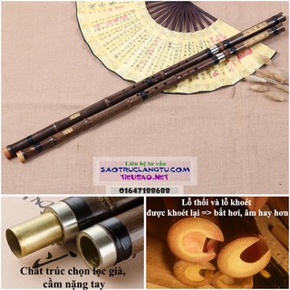 Tiêu 2 khúc trúc tím loại Tốt