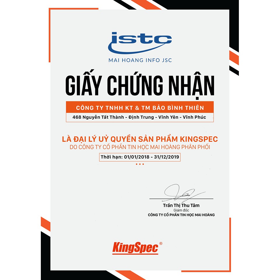 Ổ cứng SSD 128GB Kingspec P3-128 2.5 Sata III chính hãng BH 3 năm MaiHoang