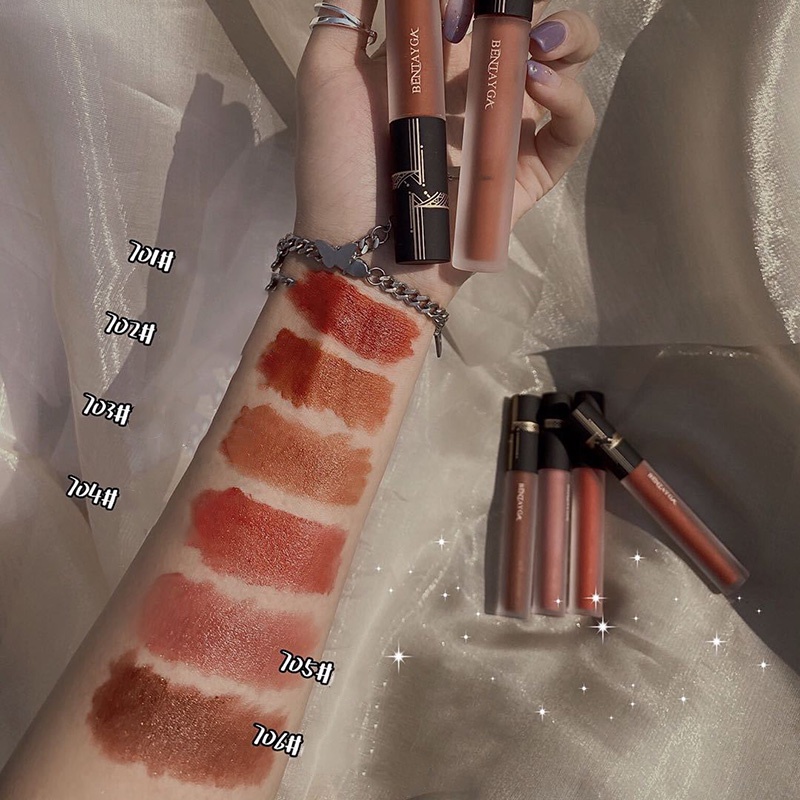 Son Kem Lì BENTAYGA Foggy Velvet Lip Glaze Mềm Mịn Môi Hàng Nội Địa Trung