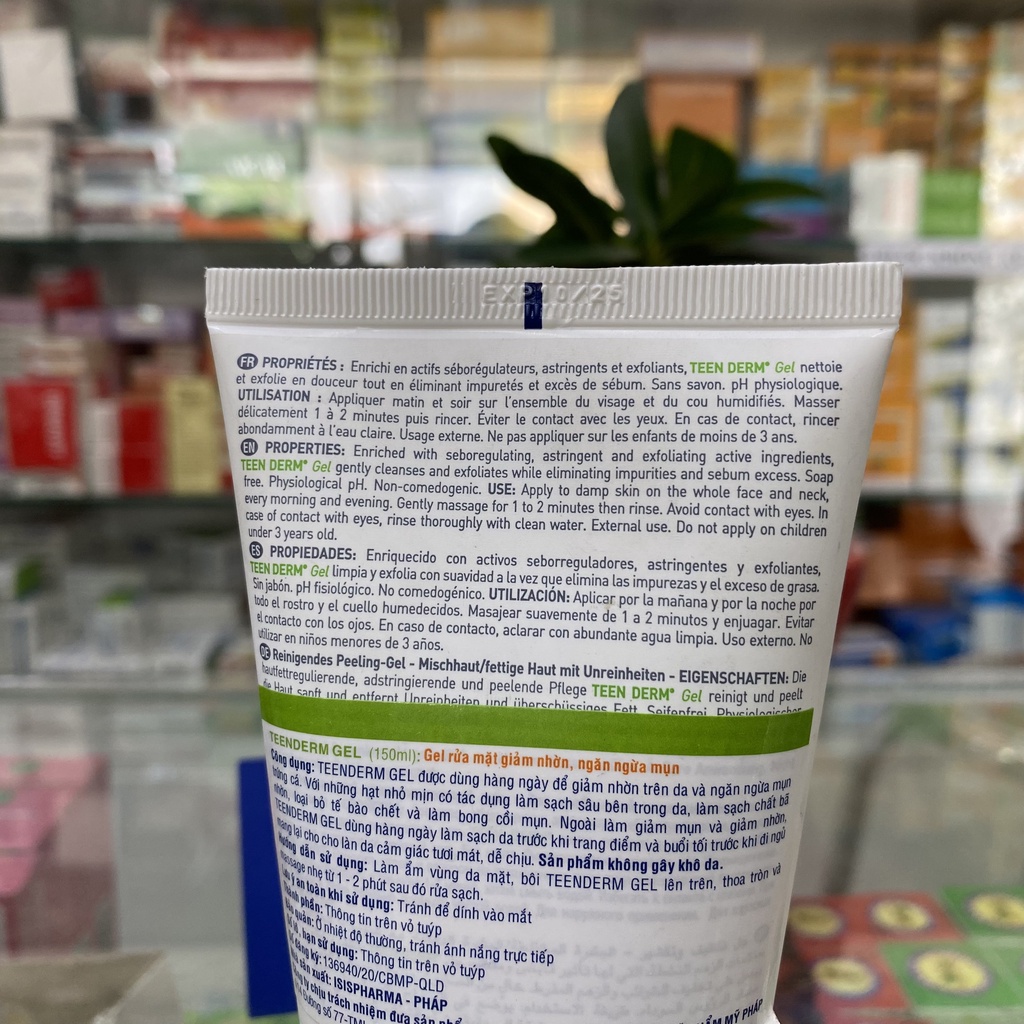 ✅ [Chính Hãng] TeenDerm Gel (Gel rửa mặt giảm nhờn, ngăn ngừa mụn
