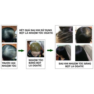 Bột Lá Nhuộm Tóc Ogatic Màu Xanh Chàm