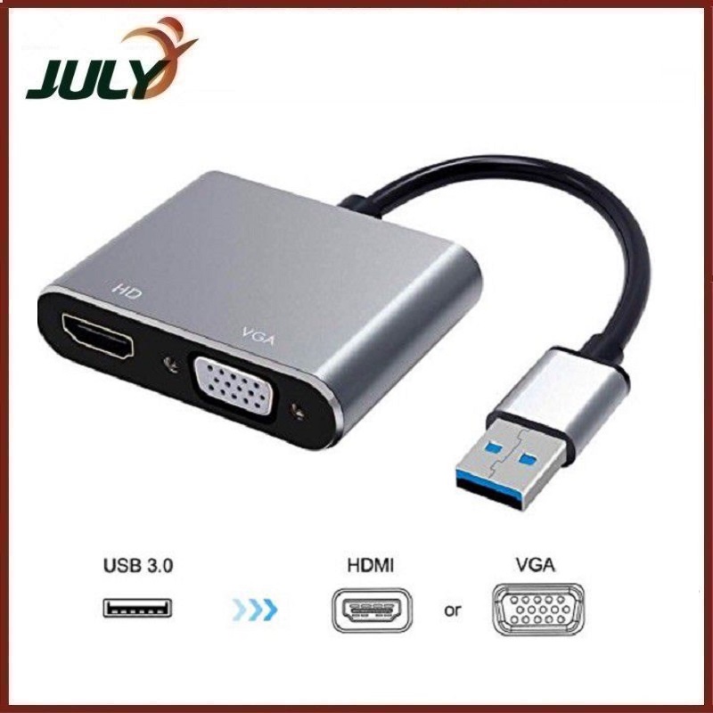 Cáp Chuyển USB 3.0 ra HDMI Và VGA