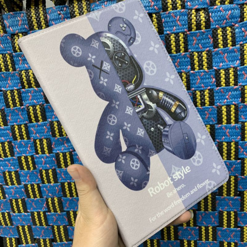 Bao da Samsung Tab A7 lite T220 T225 dẻo gấu Bearbrick siêu dễ thương chất bao đẹp