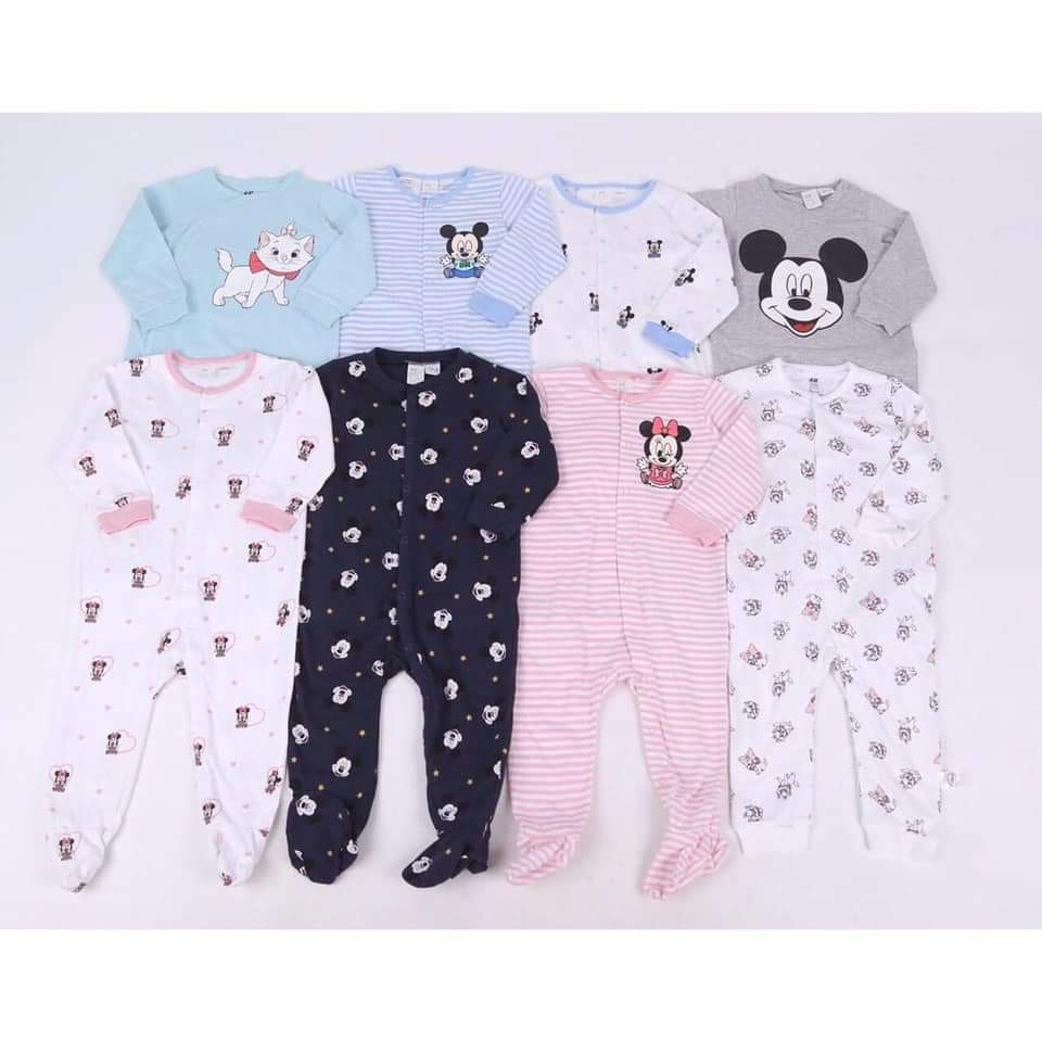 Body Sleep xuất dư cho bé, chất liệu cotton mềm mát, sleepsuit, bodysuit cho bé