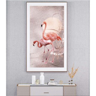 Tranh dán tường  trang trí tường spa chim hồng hạc hiện đại  ZTU_229513 KT 45 x 80 PPKS