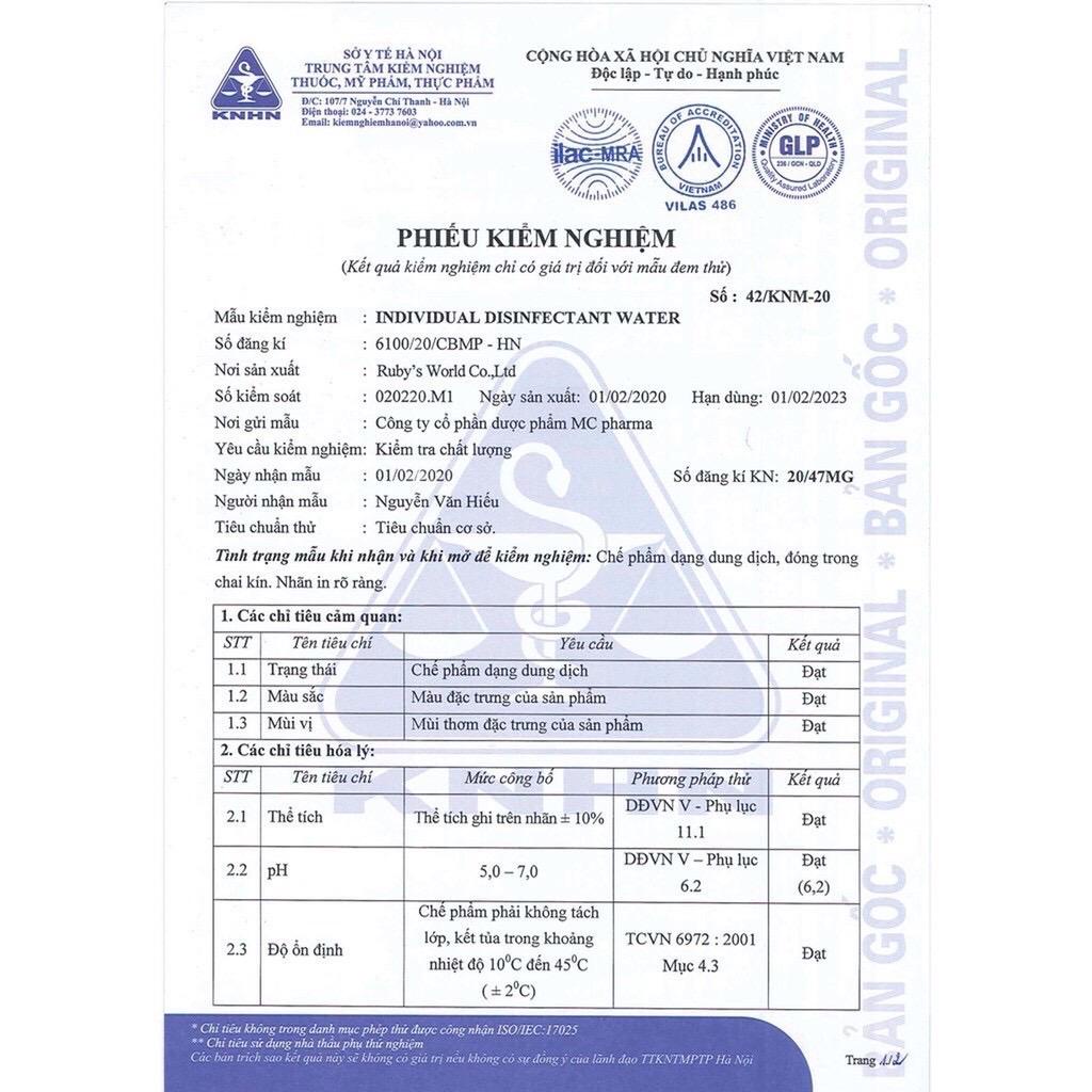 Dung dịch Nano Bạc Mc Pharma - CHUYÊN DÙNG CHO MÁY PHUN KHÓI KK, khử mùi ô tô, nhà cửa, vp - Hàng Công Ty