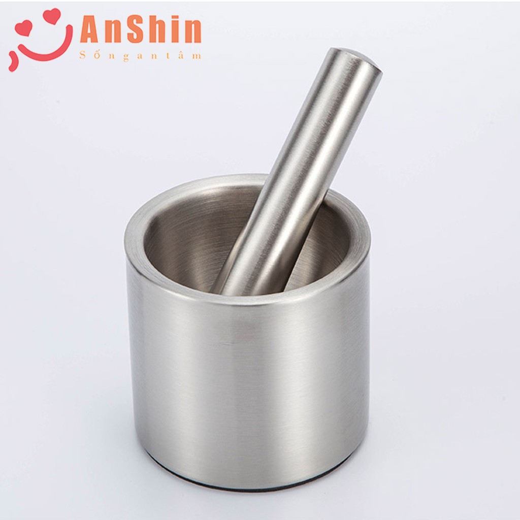 Bộ cối chày inox 304CAM KẾT CHUẨNhàng cao cấp không vết hàn - bảo hành trọn đời không han gỉ