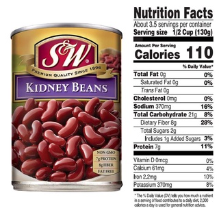 Đậu đỏ Red Kidney Beans S&W 425g